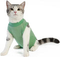 Cat Recovery Suit Cat Onesie for Cats After Surgery Female Male Spay Kitten Neuter Surgical Bodysuit Post Surgery Cone of Shame Alternative Anti Licking(Green, Medium)