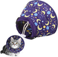 KOOLTAIL Cat Cone Collar, Adjustable Soft Comfortable Cat Recovery Collar to Stop Licking, Foldable Donut Water Resistant Pet Cone for Small Large Cats Kittens After Surgery Star M