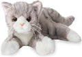 Bearington Socks Stuffed Cat Plush - 15" Realistic Grey Tabby Cat Plush Toy with Soft Fur and Lifelike Details - Stuffed Kitty - Adorable Cuddly Kitten Plushie Gift for Kids and Toddlers