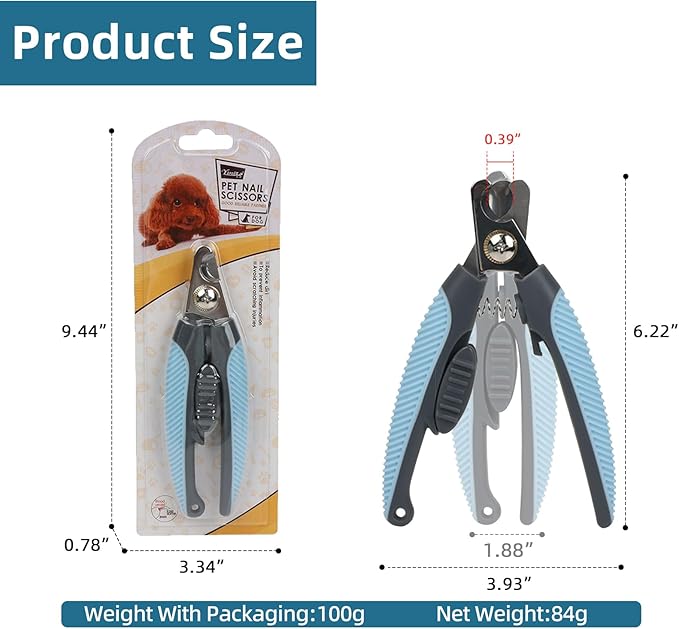 Dog Nail Clippers with Safety Guard Sharp for Large Dogs,Professional Pet Grooming Nail Trimmer,Sharp for Thick Nails of Dogs or Cats