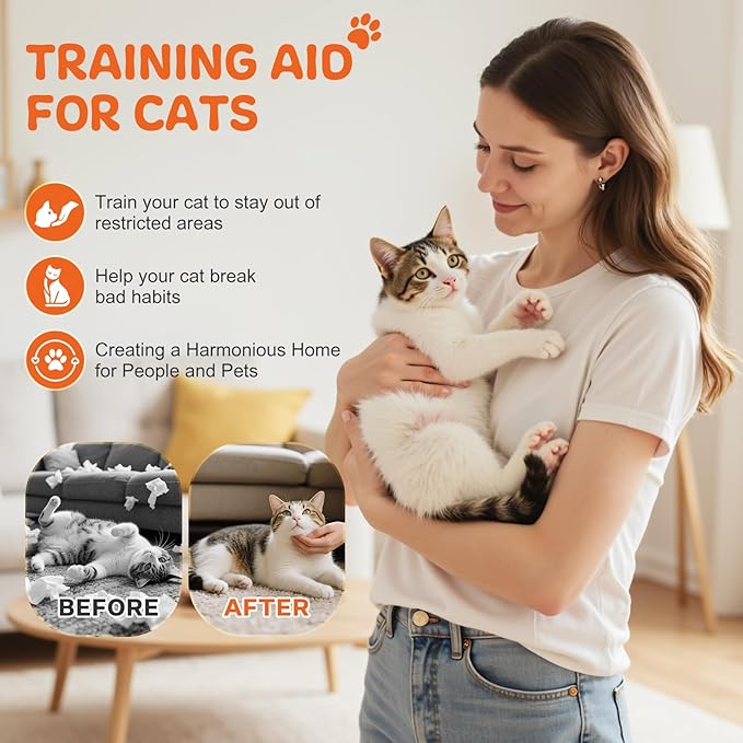 Cat Deterrent Spray - for Indoor and Outdoor, Cat Scratch Deterrent for Furniture Protection, Anti Marking Deterrent for Sofas & Carpet - with Natural Ingredients (5.07 Fl Oz)