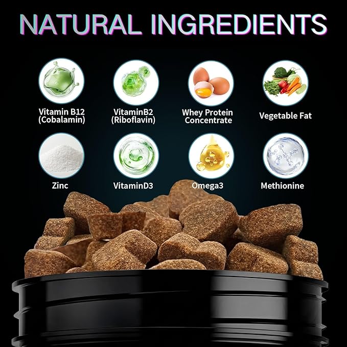 Muscle Gain Chews Dog Weight Gainer Supplements with High Protein & Canine Amino Acids Puppy Vitamins Canine Muscle Builder Formula for Bully & All Breeds Puppies & Adult & Senior Dogs-100 Count