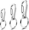 Dog Tag Clips/Multiple Size 304 Stainless Steel Quick Clip with Rings/Easy Change Pet ID Tag Holder for Small/Medium/Large Dog Cat Collars and Harnesses.(3 Pack)