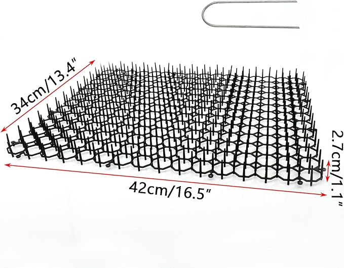 GKYZBB 10 Pack Extra Large Cat Scat Mat for Cats,16.5 x 13 in,Cat Indoor/Outdoor Deterrent Pad,Dog and Cat Spike Mat Anti,dig for Garden,Cat Anti-Scratch Mat with