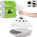90 Pack Cat Litter Box Robot 5/4/3 Waste Bags, Tear-free, Automatic Litter Box Liners Bags, 9-11 Gallon Capacity - White