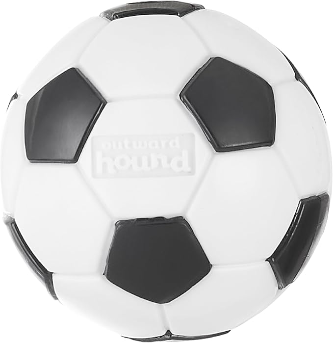 Outward Hound by Planet Dog Soccer Ball, Durable Treat-Dispensing Dog Ball, Interactive Fetch Toy, Orbee-Tuff, Mint Scented, BPA-Free, for Indoor & Outdoor Play, White
