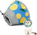 Cat Cone Collar Soft to Stop Licking, Adjustable, Foldable Lightweight Kitten Cone After Surgery Recovery for Cats & Kittens, EVA Material, Royal Blue, S
