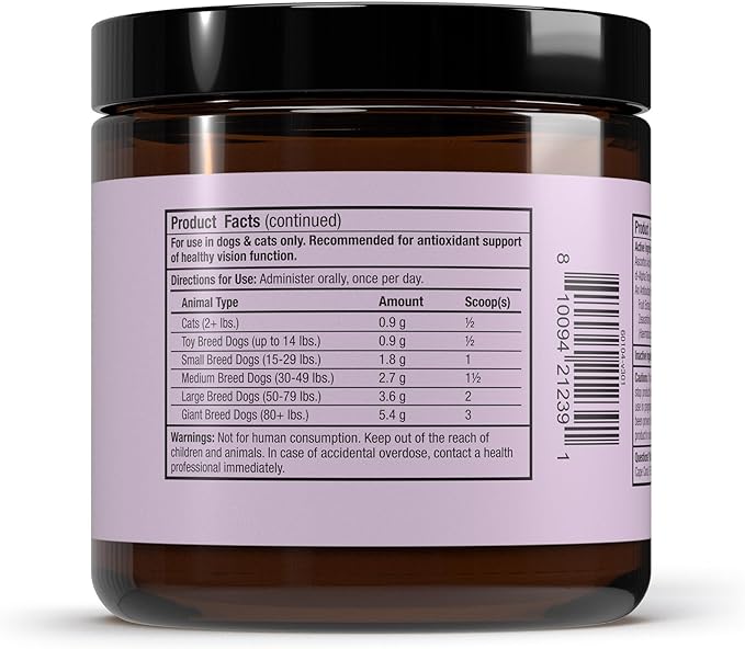 Dr. Mercola, Eye Support, For Cats and Dogs, 6.34 oz (180 g), non GMO, Gluten Free