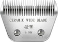 Precision Ceramic Wide Blades for Dog Grooming,Compatible with Andis,Oster A5,Wahl km10 Clippers-Dog and Cat Grooming Replacement Blade (4FW(9.5MM))