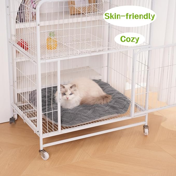 Self Warming Cat Bed Self Heating Cat Dog Mat 17.3'''x13.3'' Warm Pet Bed Indoor Outdoor Washable Kitten Pad for Puppy Kitten with Removable Cover