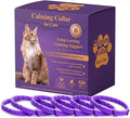 Cat Calming Collar, 6-Pack Pheromone Collars for Cats – Adjustable 15″, Up to 4 Weeks Lasting Stress & Anxiety Relief, Helps Reduce Noise Fear, Scratching & Separation Anxiety（Pruple）
