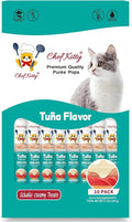 Purée Pops, Cat Treats, Grain-Free, Lickable, Squeezable Creamy Cat Treat/Topper with Vitamin E & Taurine, 0.5 Ounces Each Tube, 10 Tubes, Tuna Flavor