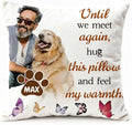 Dog Loss Sympathy Gift Pet Memorial Throw Pillow | Personalized Custom Pillow, a Warm & Comforting Gift for Remembering Beloved Dogs and Cats (B, 20＂×20＂)