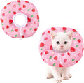 Cat Cone Collar Soft, Small Waterproof Cat Recovery Collar for Wound Healing After Surgery or Neutering Alternative to Elizabethan Collars Medical Neck Cone for Cats and Puppies, Pink