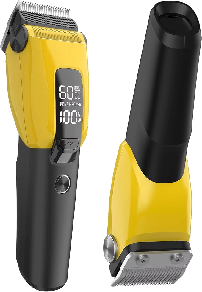 HamInWay Cordless Dog Clippers – Quiet Rechargeable Pet Grooming Clippers for Dogs & Cats – Low Noise Hair Trimmer with Stainless Steel Blade – USB Charging – Professional at-Home Grooming