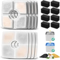 8 Pack Replacement Filters & Pre-filter Sponges for 84oz/2.5L Automatic Pet Fountain, BFLICROY Cat Water Fountain Filter, Triple Filtration Pet Fountain Replacement Filters