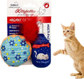 Huxley & Kent Plush Cat Toy - Hanukkah Interactive Catnip Toy for Cats & Kittens - Soft with Crinkle & Catnip - Fun Indoor Play - Jelly Roll & Meowchewitz 2pk