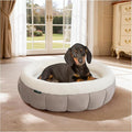 BALANCE Cat Beds for Indoor Cats, Washable Round Dog Bed, Donut Dog Bed with Anti-Slip Bottom for Small Dogs, 28 Inches, Goat