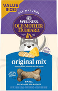Wellness Old Mother Hubbard Classic Original Mix Dog Biscuits, Natural Training Treats, 4 Flavors, Small Size, 3.8 lb Bag