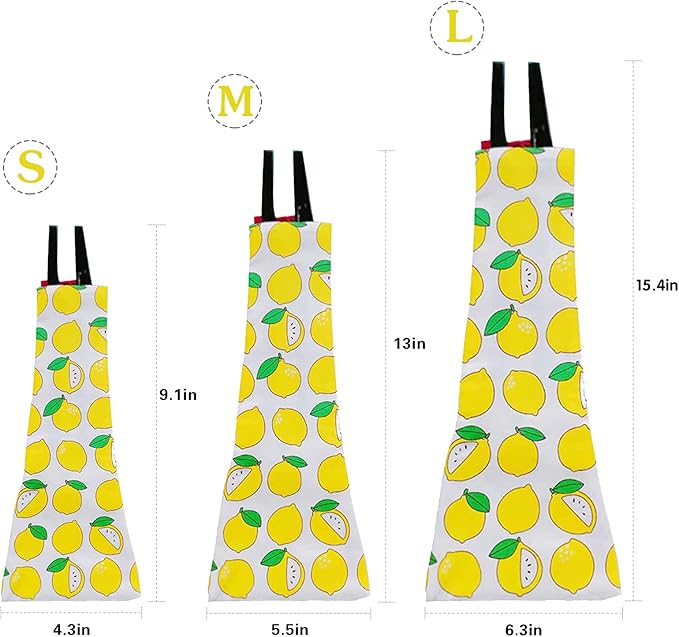Chicken Duck Goose Diaper Washable Pet Fruit Print Diapers for Hens Roosters Poultry (Lemon, Large)