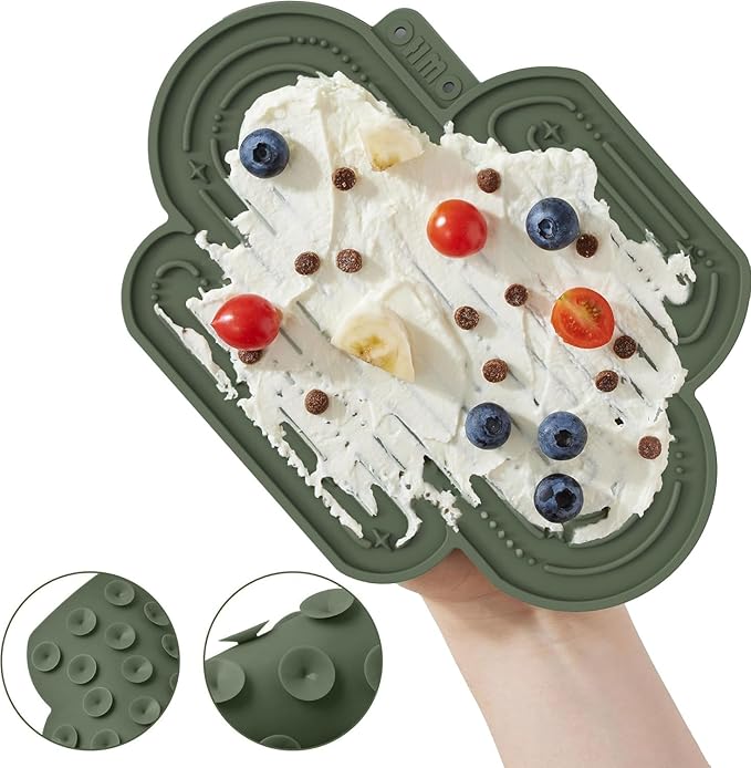 OHMO Lick Mat for Dogs and Cats Large(2 Pack) Cactus Design Easy to Clean Pet Slow Feeder with Suction Cups, for Anxiety Relief and Boredom Reduction