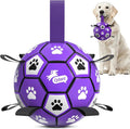 QDAN Soccer Ball for Dogs - Durable Large Dog Balls, Outdoor & Water Toy, Herding Ball, Puppy Birthday Gift (8 Inch)