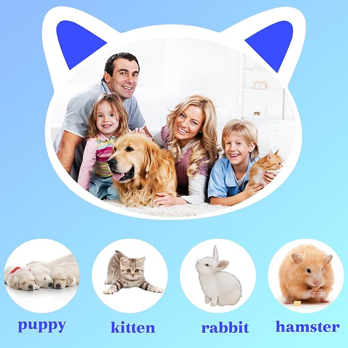 3 Pack Kitten Silicone Bottle Feeding Kit,Nipple & Feeding Kit for Kittens, Reusable Newborn Kitten Supplies, Suitable for Feeding Kitten, Puppy, Rabbit,Hamster (Blue, Small+Medium+Large)