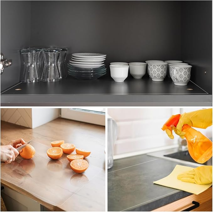 Clear Wall Protector, Non Adhesive Electrostatic Clear Contact Paper Door Protector from Dog Scratching Plastic Stickers for Kitchen & Office from Bin, Furniture Door, Wallpaper Scratch Dog Cat, 6.6ft