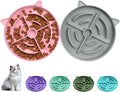YINEYA 2 Pcs Silicone Slow Feeder Cat Bowl, Cat Slow Feeder for Food Training, Interactive Puzzle Bowls for Puppy, Kitten Dishes to Prevent Overeating, Treat Toys Suitable for Dry and Wet Food
