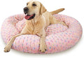 39 Inch Calming Dog Bed for Large Dogs, Round Anti-Anxiety Warm Bed, Soft Cozy Anti-Slip Donut Washable Pet Bed, Fits up to 100 lbs Pets