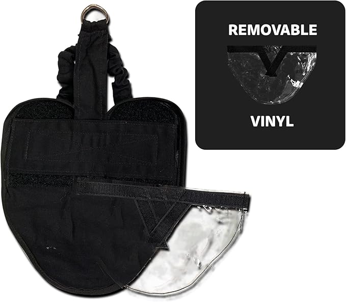 Hen Holster Starter Kit - Wrap-Around Duck Diaper w/Removable Liner & Fixed Tab - Durable, Secure Fit, Easy-to-Wear - Essential Duck Supplies for Real Ducks, Made in USA - Black, Large