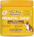 Dog Prenatal Vitamins - Supports Healthy Pregnancy, Puppy Growth & Lactation - with Folic Acid, Iron & Calcium - Advanced Supplement for Pregnant & Nursing Dogs - 120 Soft Chews