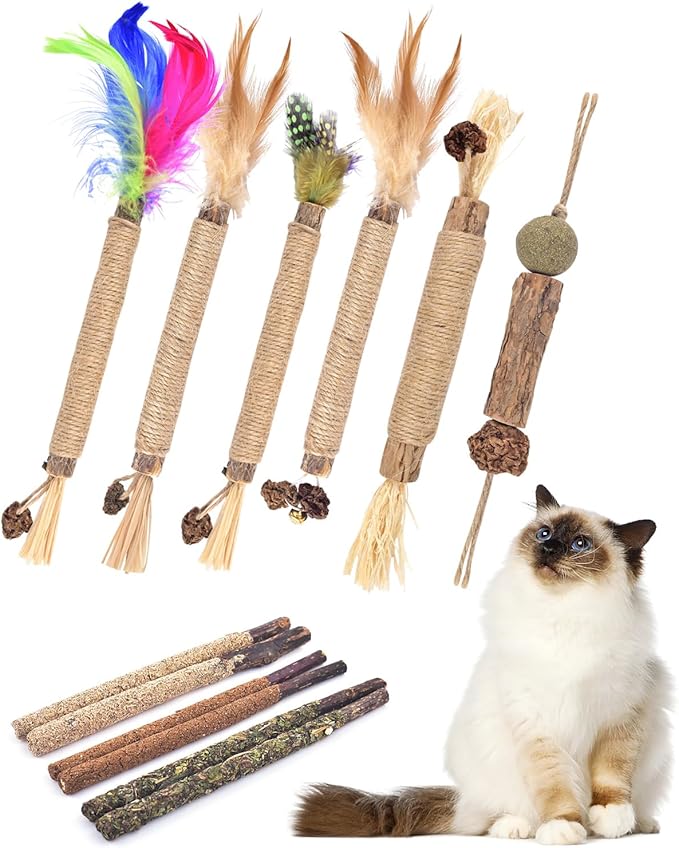 TINDTOP Catnip Chew Toys for Cats, 12 Pack + 12 Pack