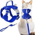 Cat Harness and Leash Set Escape Proof for Kitten Walking, Soft Adjustable Top Handle Vest Harnesses for Cats, Easy Control Breathable Reflective Small Medium Large, Sapphire Blue,XS