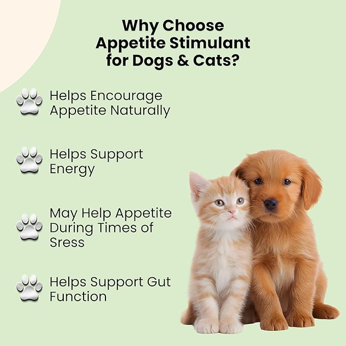Dog & Cat Appetite Stimulant - Appetite Stimulant for Cats & Dogs - May Help to Boost Your Pet's Hunger, Energy, Mood, & Much More - B12 for Cats - B12 for Dogs - 1 fl oz - Roast Chicken Flavor