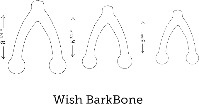 Pet Qwerks Wishbone BarkBone - Nylon Chew Toy for Aggressive Chewers - Bacon Flavor - 5.38"