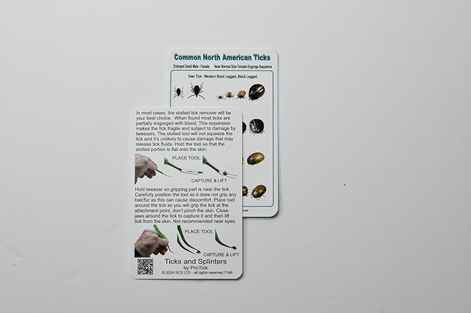 Tick Removal Kit, Precision Stainless Steel Tools, Carry Case, Tick ID Card, Removes All Tick Species and Sizes. Dog, Deer, Lone Star Ticks and Others Meet Their Match with This Premium Set