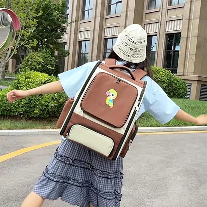 Small Bird Carriers Bag with Multiple Storage Pocket for Treats and Toy Easy to Carry Pet Transport Backpack Travel Bag