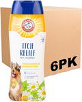 Arm & Hammer for Pets Itch Relief Shampoo, Chamomile and Peppermint Scent | Professional Quality Dog Itch Shampoo, Free of Sodium Lauryl Sulfate & Parabens, 20 Fl Oz - 6 Pack