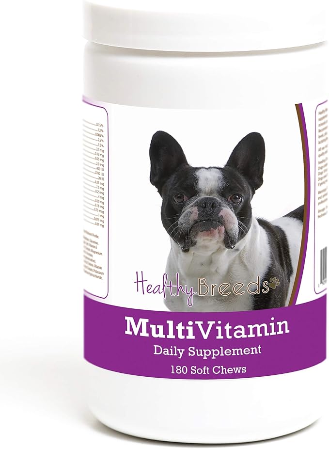 Healthy Breeds French Bulldog Multivitamin Soft Chew for Dogs 180 Count