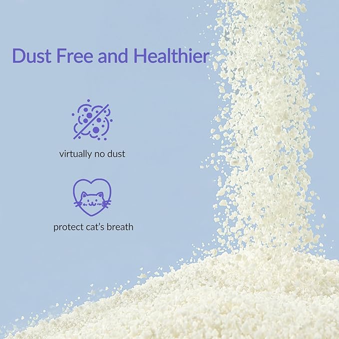 Non-Stick Ultra Clumping Cat Litter, Dust-Free Unscented Kitty Litter, Made of Pet Friendly Natural Cassava with Odor Control, Last Twice as Long as Clay Litter, 9 lbs (7.5 Liters) X 2 Packs