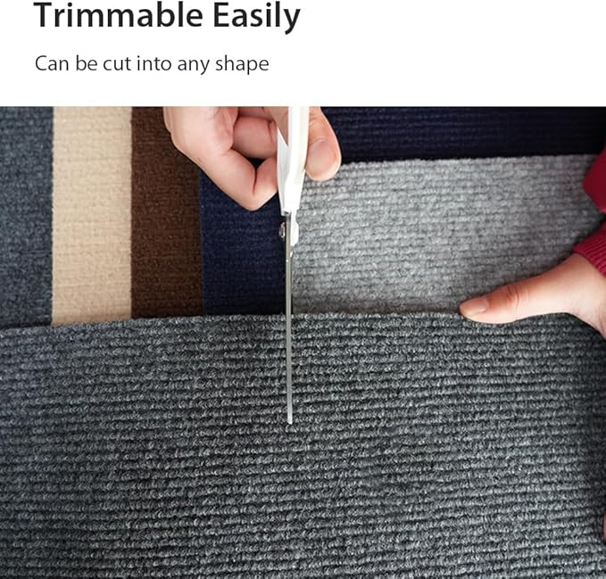 NATUYA Cat Scratcher Mat, 39.4"x15.8" Trimmable Couch Furniture Protector, Self-Adhesive Replacement Carpet for Cats Tree Shelves Wall Scratching Post, Dark Gray