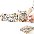 Cat Wrap for Cutting Nails, Self-Adhesive Cat Grooming Wrap Anti-Escape Anti-Scratch Calming Cat Swaddle Wrap for Nail Clipping, Medicine, Ear Cleaning, Multifuctional Pet Tool for Cat-Owner, Vet