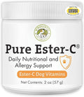 Wholistic Pet Organics Ester-C Powder for Dogs & Cats - Cat & Dog Allergy & Itch Relief - Vitamin C Immune Support Supplement - Itchy Skin Support for Seasonal Dog Allergy Relief - 2 oz - 57 Scoops