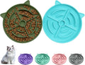 YINEYA 2 Pcs Silicone Slow Feeder Cat Bowl, Cat Slow Feeder for Food Training, Interactive Puzzle Bowls for Puppy, Kitten Dishes to Prevent Overeating, Treat Toys Suitable for Dry and Wet Food