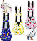 3 Pieces Chicken Diapers for Hens Pet Duck Diapers Reusable Chicken Diapers Chicken Clothes Accessories with Bow Tie for Poultry (M)