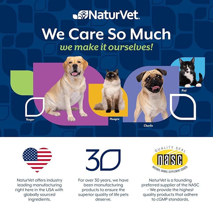 NaturVet –VitaPet Senior Daily Vitamins for Senior Dogs – Plus Glucosamine – Full Spectrum of Vitamins & Minerals – Enhanced with Glucosamine for Added Joint Support – 60 Time Release Tablets