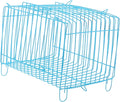 ORFOFE Portable Metal Bird Carrier Cage for Parakeets and Small Parrots Spacious Travel Crate with Lightweight Design Breathable and Stylish Blue Handheld Cage for Outdoor Use