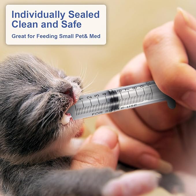 Nuanchu 30 Pcs 10ml Liquid Syringe Pet Feeding Plastic Syringes Dog Oral Food Measuring Tools for Cats Dogs Kitten Puppy Bunny Small Animals Newborn Pet Feeder Nursing Supplies