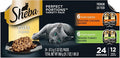 Sheba Perfect Portions Wet Cat Food Cuts in Gravy, Cat Food Wet Recipe, Roasted Chicken Entree and Turkey Entree, Variety Pack, 2.6 oz. Twin-Pack Trays (12 Count, 24 Servings)